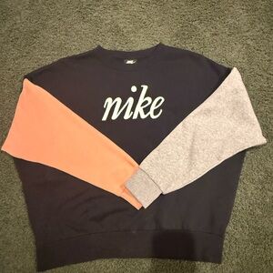 Nike Men's Crewneck Sweater - Black, Orange, Gray